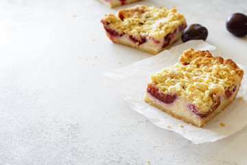 Rustic plum cake