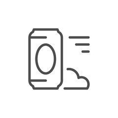 Drink can line icon