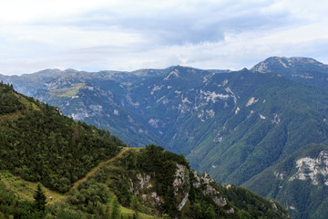 Naklejka premium Wandern im Gebirge
