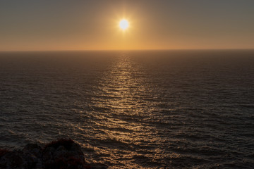 Sunset over the ocean