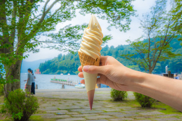 ソフトクリーム　箱根