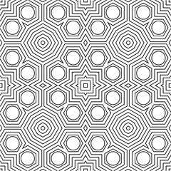 Abstract seamless black and white pattern