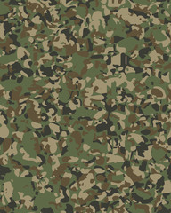 Camouflage pattern background seamless vector illustration. Military fashionable abstract geometric texture.