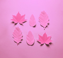 Autumn leaves made from paper
