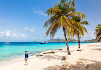 Idyllic beach at Caribbean