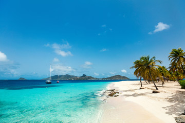 Naklejka premium Idyllic beach at Caribbean