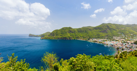 Panoramic view of Saint Lucia