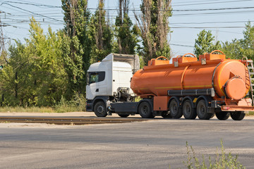 truck with a tank for transportation of petroleum products