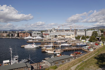 Fototapeta na wymiar Port de Oslo, Norvège