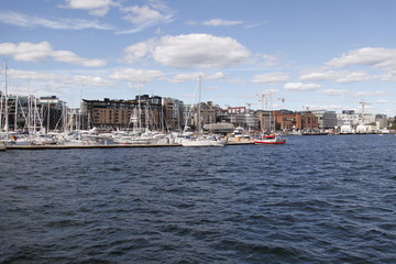 Fototapeta premium Marina dans le port de Oslo, Norvège