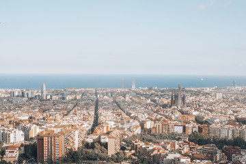 Fototapeta premium Aerial view of Barcelona, Catalonia
