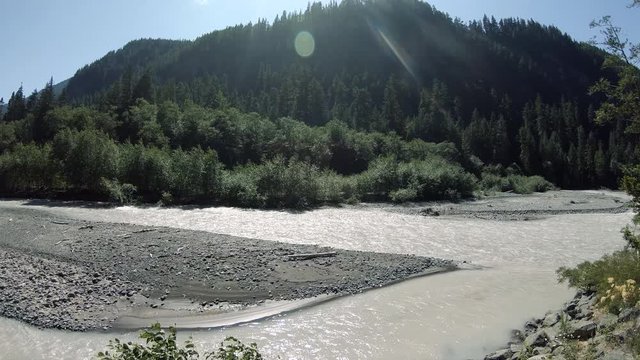 White River Roadside View in Pacific Northwest