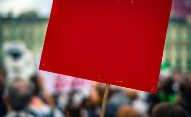 Blank Protest Sign