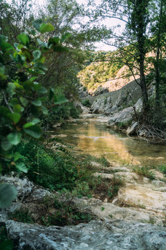 Paysage de rivi&egrave;re en montagne