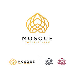 Mosque Logo designs concept vector, Islam Religious Logo symbol