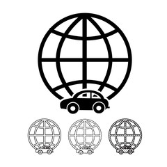 Obraz premium Globe vector icon