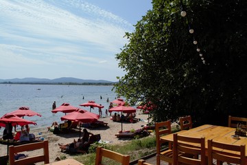 At the beach or at the beach bar?