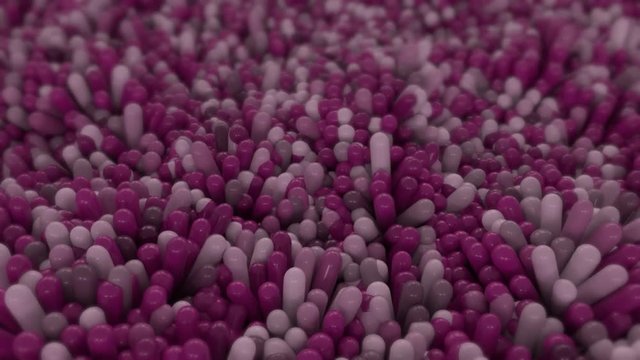 4K Abstract Cilium Background. Biotechnology theme. Seamless Loop