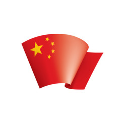 China flag, vector illustration on a white background.