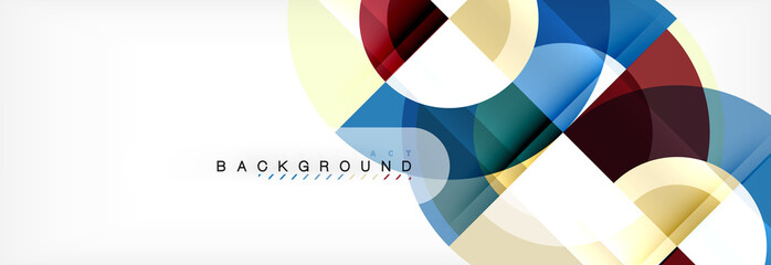 Obraz premium Vector circular geometric abstract background