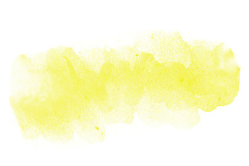 Abstract watercolor yellow stain strip design element