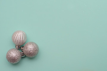 Christmas toys. Top view. Flat lay. 