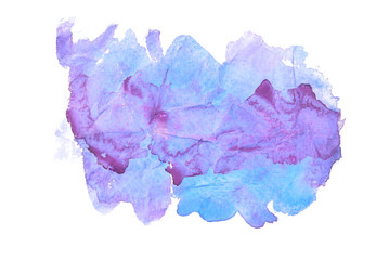 Naklejka premium blue violet watercolor stain with abstract texture