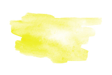 Abstract watercolor yellow stain