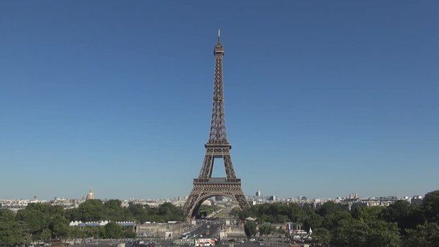Paris Downtown Image with Eiffel Tower in Center