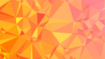 Orange and Pink Gradient Polygonal Triangle Vector Image. Abstract Color Background for your Business Style. Diamond Texture Template.