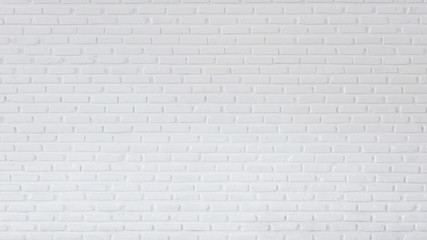 Pattern of white brick wall for background and textured, White wall background