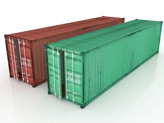 Shipping container isolated