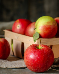 apples. food background. top view