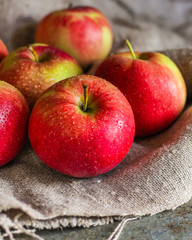 apples. food background. top view