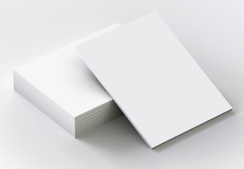 Magazine Cover Mockup 3d rendering. Soft shadow.