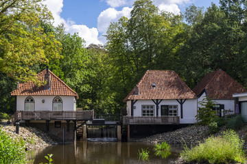 Fototapeta na wymiar Die Wassermühle Den Helder Ober-Slinge, Winterswijk