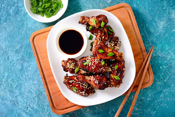 Chicken wings cooked on asian style recipe