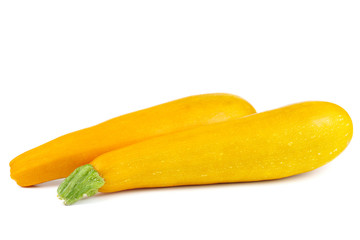 Fresh zucchini fruit isolated on white background