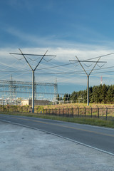 Power Electrical Lines From Hydro Electric Plant by Water