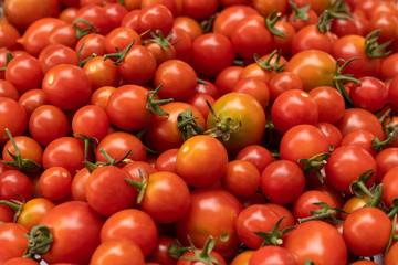 Tiny red cherry tomatoes