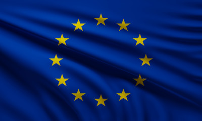 flag of Europe background 3d-illustration