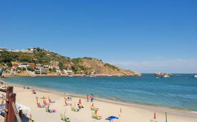 Obraz premium Summer beach in Rio de Janeiro - Praia do Rio de Janeiro no Verão