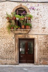 Fototapeta na wymiar House facade in Bari, Italy.