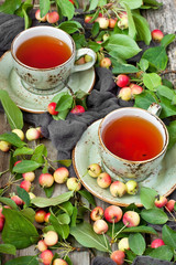 Still life with colorful apples and tea cup © amberto4ka