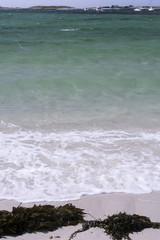 June 27, 2018 Glenan France. Coastline of Glenan archipelago in Brittany France