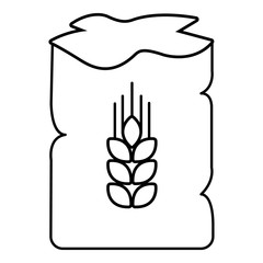 Bag wheat icon. Outline illustration of bag wheat vector icon for web design isolated on white background