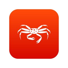 Crab seafood icon digital red for any design isolated on white vector illustration