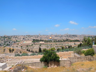 Fototapeta na wymiar Jerusalem view on Dome of Rock, Israel