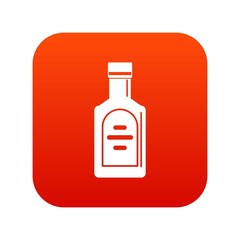Bottle of whiskey icon digital red for any design isolated on white vector illustration