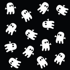Fototapeta premium ghost cartoon set illustration